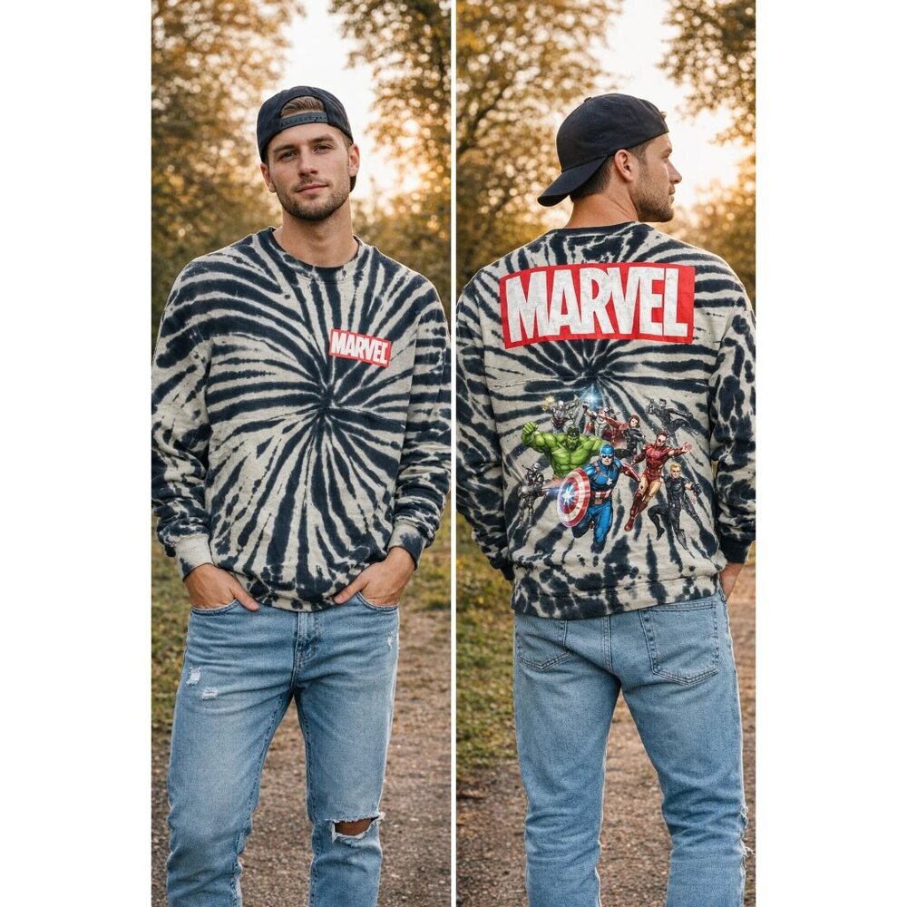 Marvel Disney Theme Parks Tie-Dye Spirit Jersey Long Sleeve size XL Mens